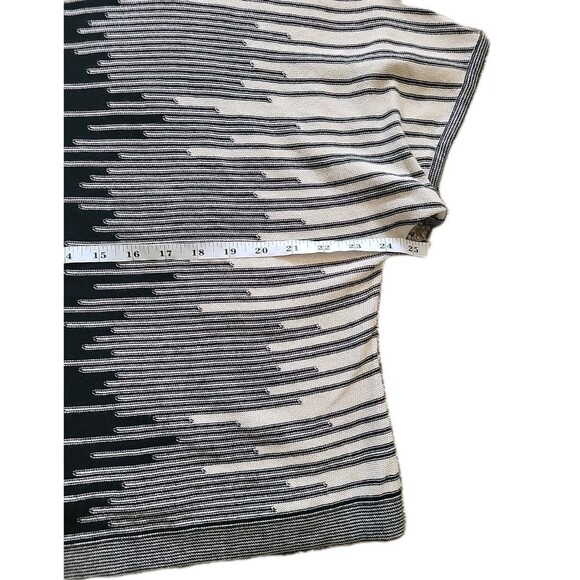Beyond Threads Pima Black Ecru Geometric Print Short Sleeve Pullover/top Size XL - Picture 5 of 9